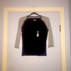 Faded Glory organic cotton raglan 3/4 shirt pact